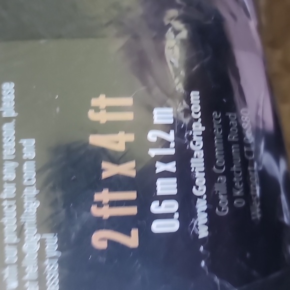 GORILLA GRIP BLACK AREA RUG - Picture 3 of 3